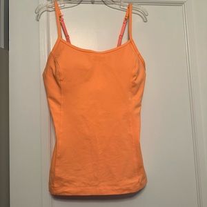 Women’s Bright Orange Under Armour Padded Camisole, Gently Worn